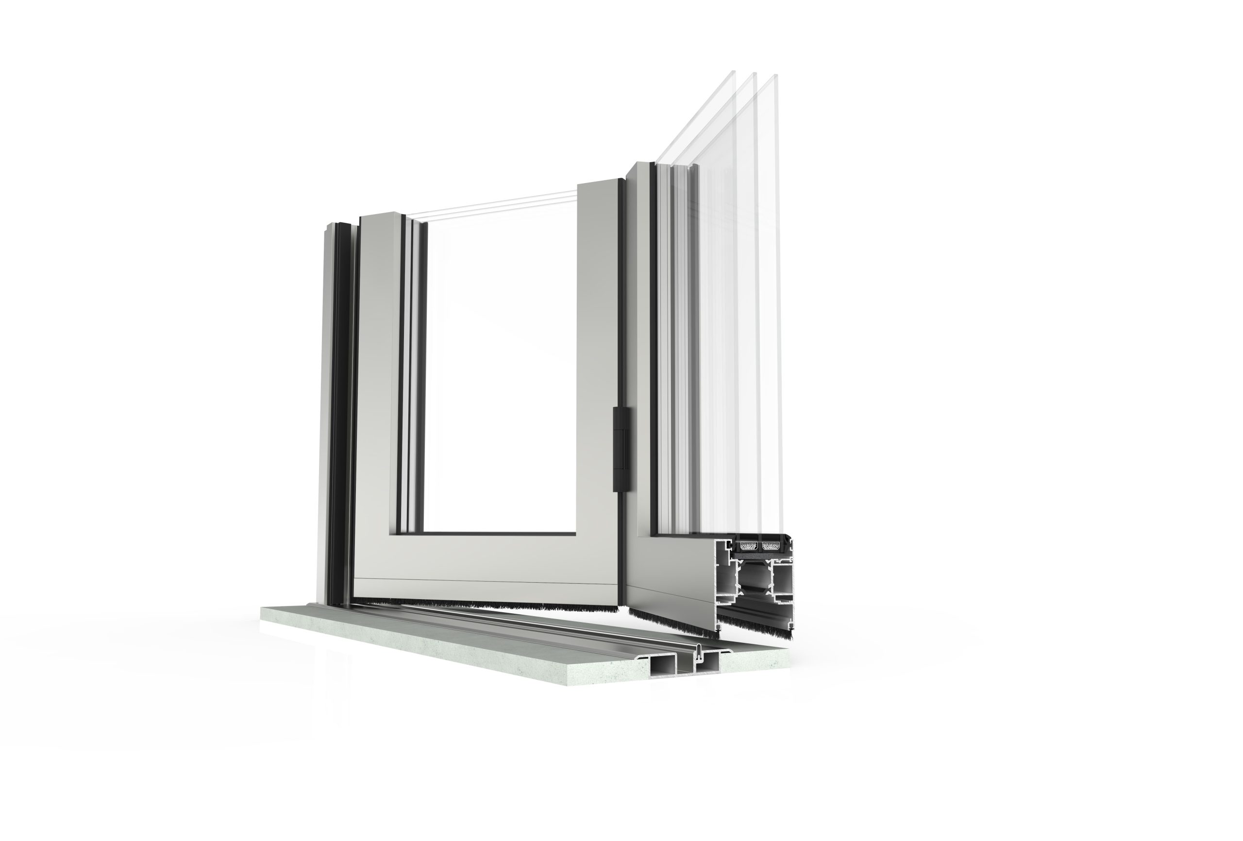 display sample of aluminium bifold doors